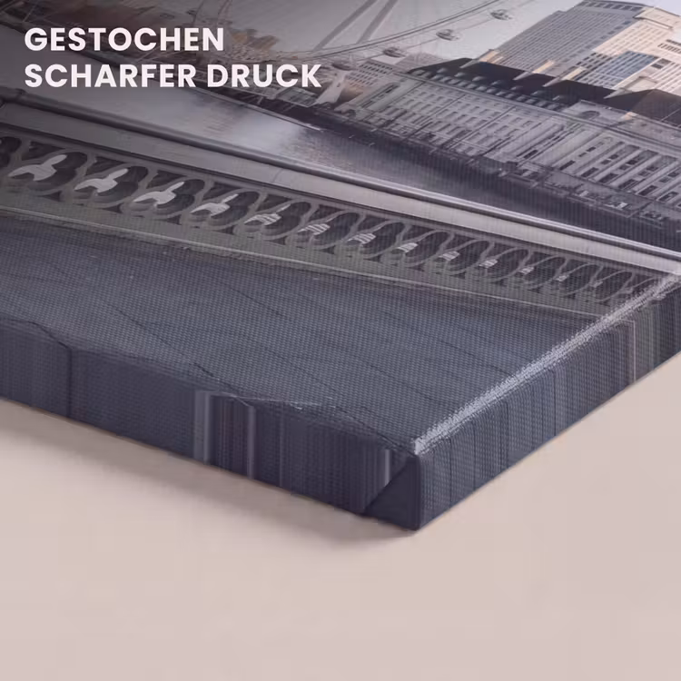 Reuzenrad - Londen - Stad - Architectuur - Brug canvas 2cm klein -closeup_print_DE