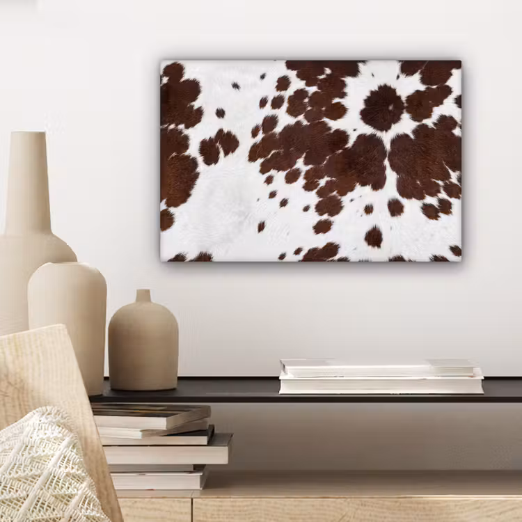 Koeienhuid - Klassiek - Bruin canvas 2cm klein -sfeer6