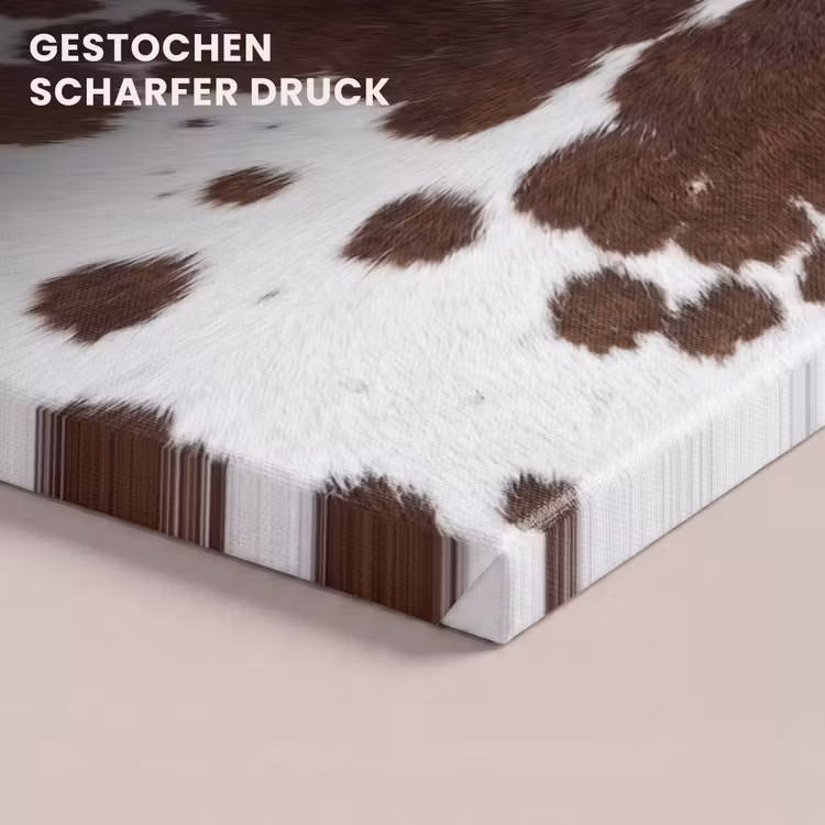 Koeienhuid - Klassiek - Bruin canvas 2cm klein -uniquesellingpoint_afwerking-onlywow_DE