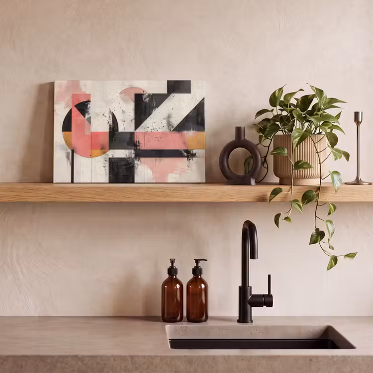 Roze - Abstract - Aesthetic - Modern - Vormen canvas 2cm klein -closeup_print_DE