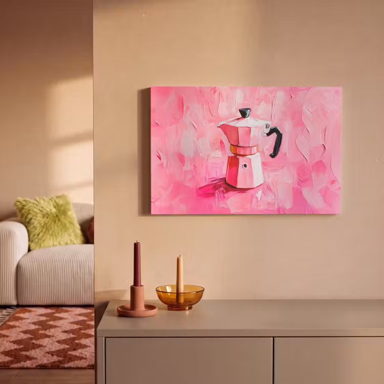 Roze - Verf - Coffee canvas 2cm klein -sfeer1