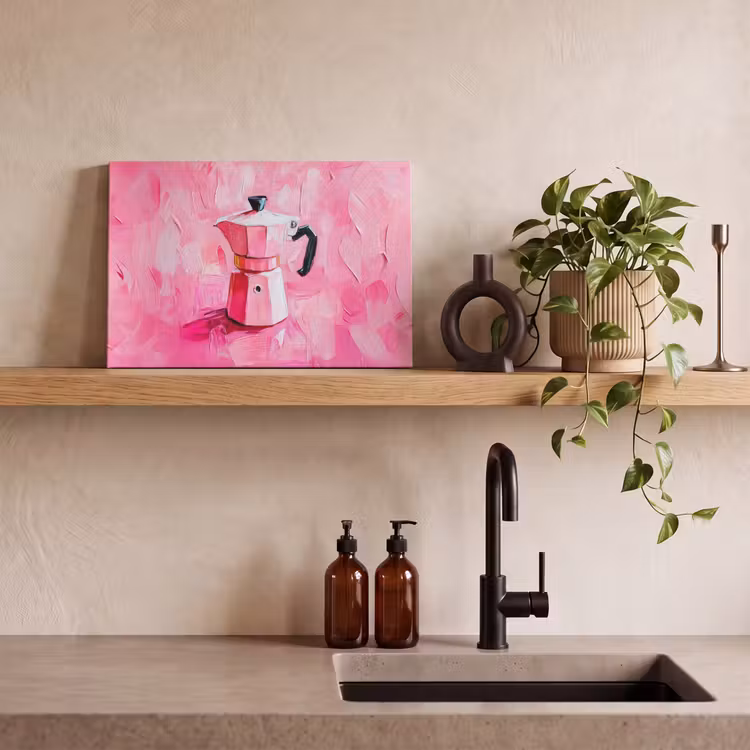 Roze - Verf - Coffee canvas 2cm klein -sfeer3