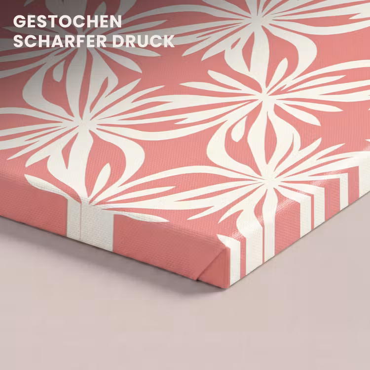 Roze - Bloemenmotief - Wit - Modern canvas 2cm klein 34 -closeup_print_DE