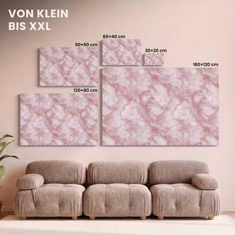 Roze - Kwartsmarmer - Aders canvas 2cm klein 34 -Xsfeer8_DE