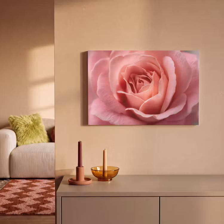 Roze - Roos - Romantisch canvas 2cm klein -sfeer1