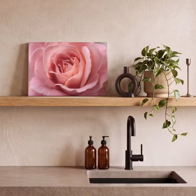 Roze - Roos - Romantisch canvas 2cm klein -sfeer3