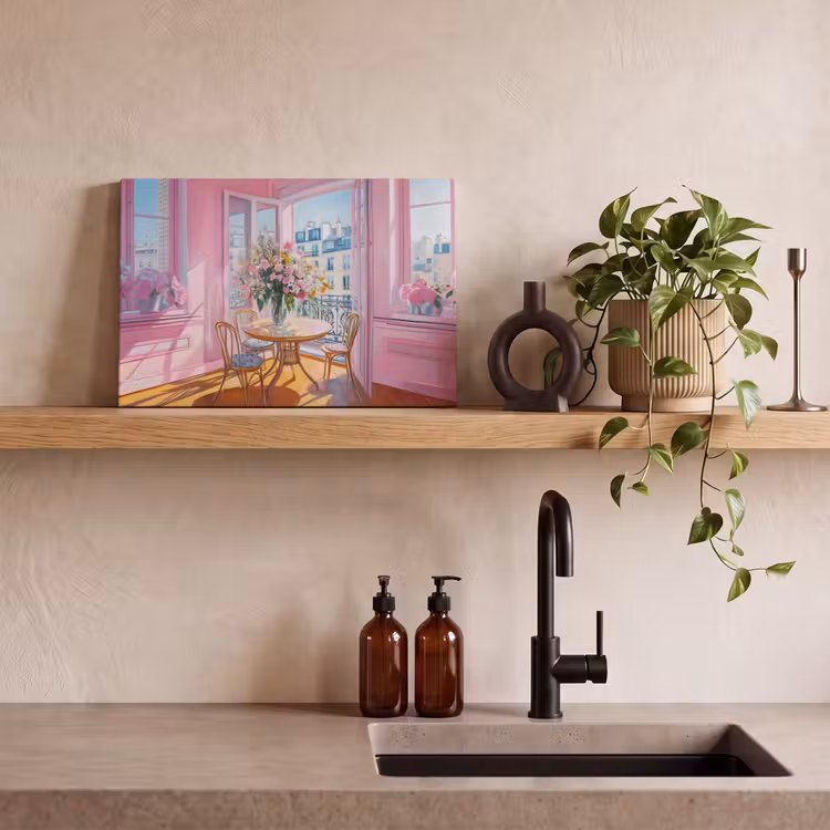 Pink - City - Bloemen canvas 2cm klein -closeup_print_DE