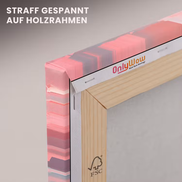 Roze - Surfen - Zee canvas 2cm klein -uniquesellingpoint_afwerking-onlywow_DE