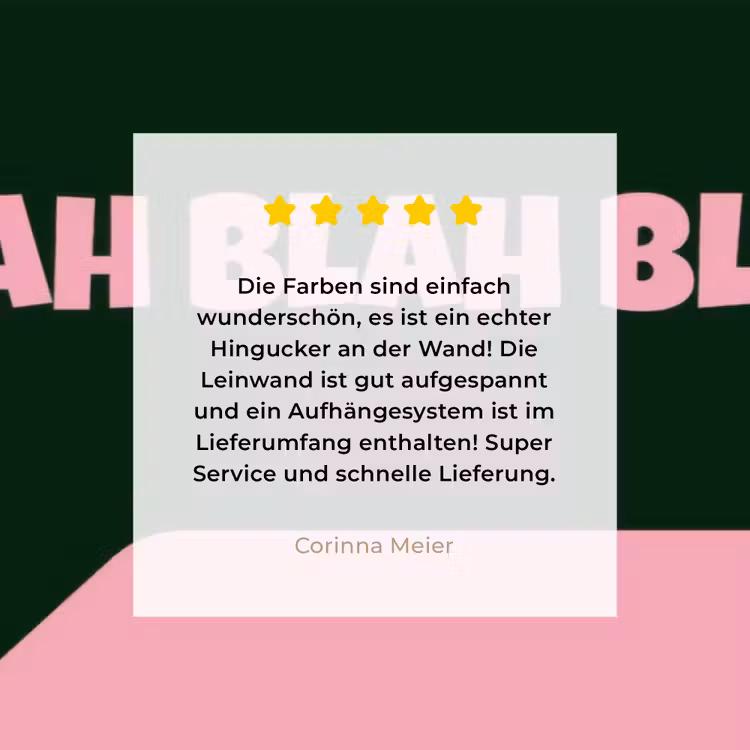 Roze - Tekstwolk - Groen - BLAH BLAH BLAH canvas 2cm klein -Xsfeer7_DE