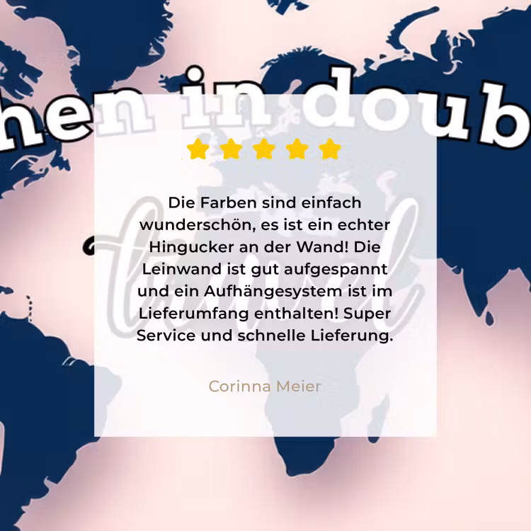 Roze - Quote - Wereldkaart - Travel canvas 2cm klein -sfeer3