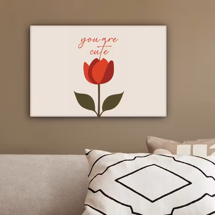 Roos - Rood - Bloem - Valentijn canvas 2cm klein -sfeer6