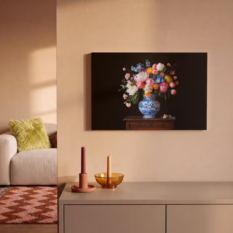 Rozen - Bloemen - Vaas - Boeket canvas 2cm klein -sfeer1