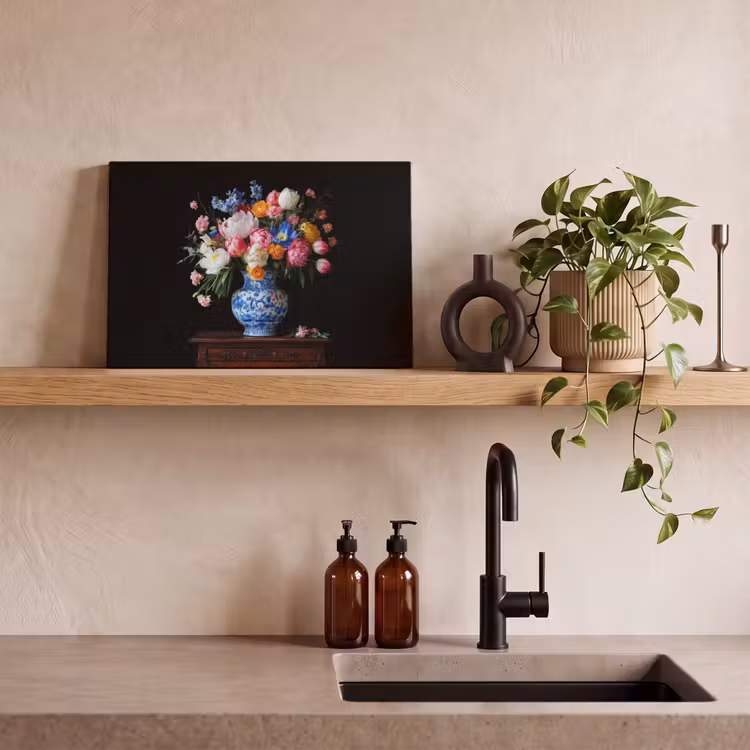 Rozen - Bloemen - Vaas - Boeket canvas 2cm klein -sfeer6