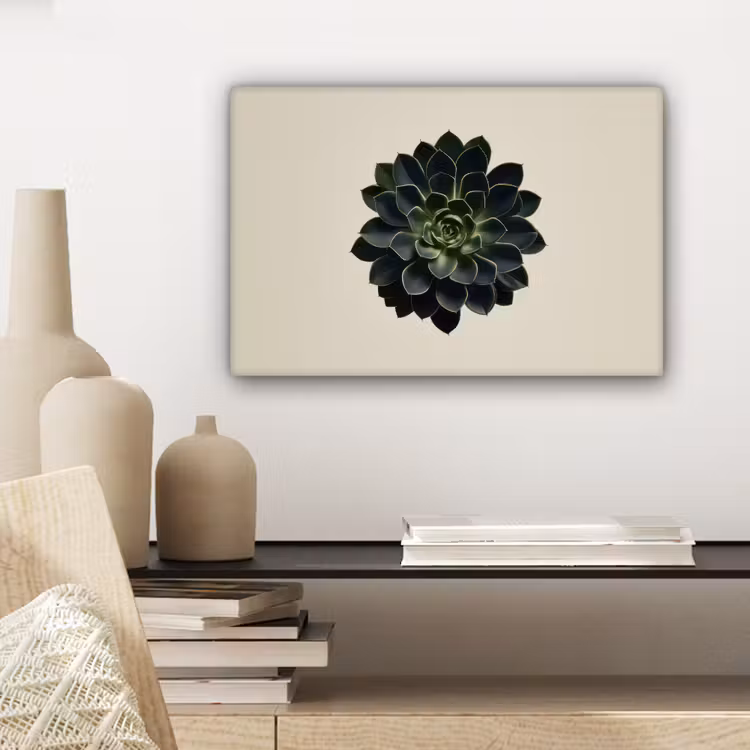 Rozet - Cirkelvormig - Donkergroen canvas 2cm klein -closeup_print_DE