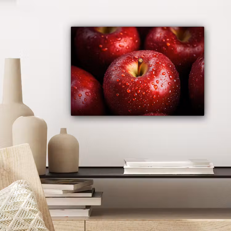 Rood - Appels - Fruit canvas 2cm klein -sfeer6