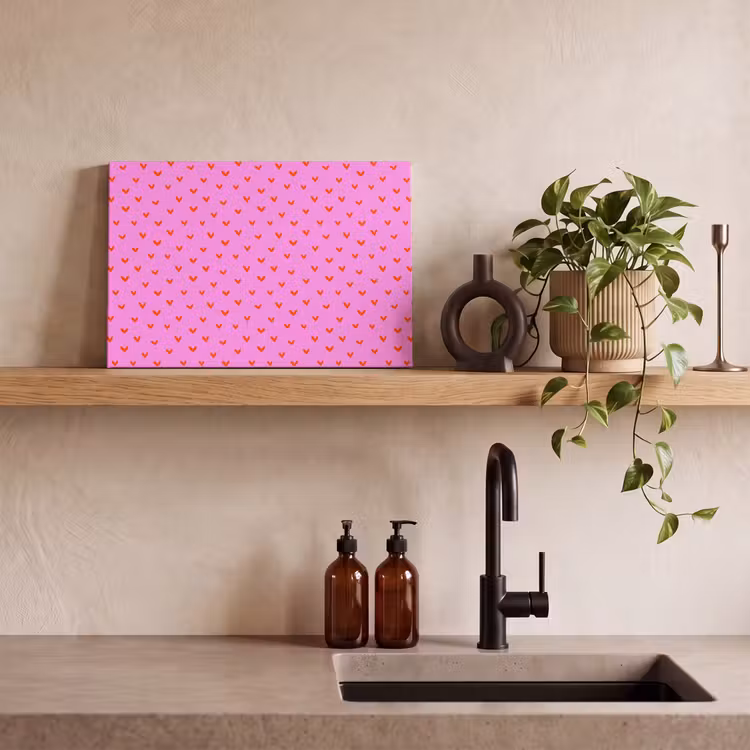 Rood - Hartjes - Roze - Patroon canvas 2cm klein 34 -sfeer3