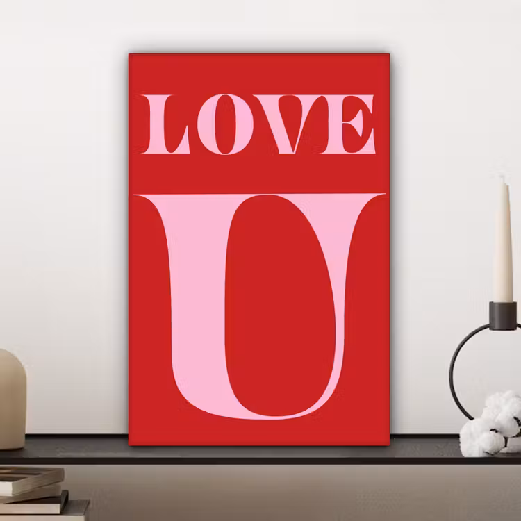 Rood - Love - Valentijn - Roze canvas 2cm klein -atmosphere_sfeer3_global