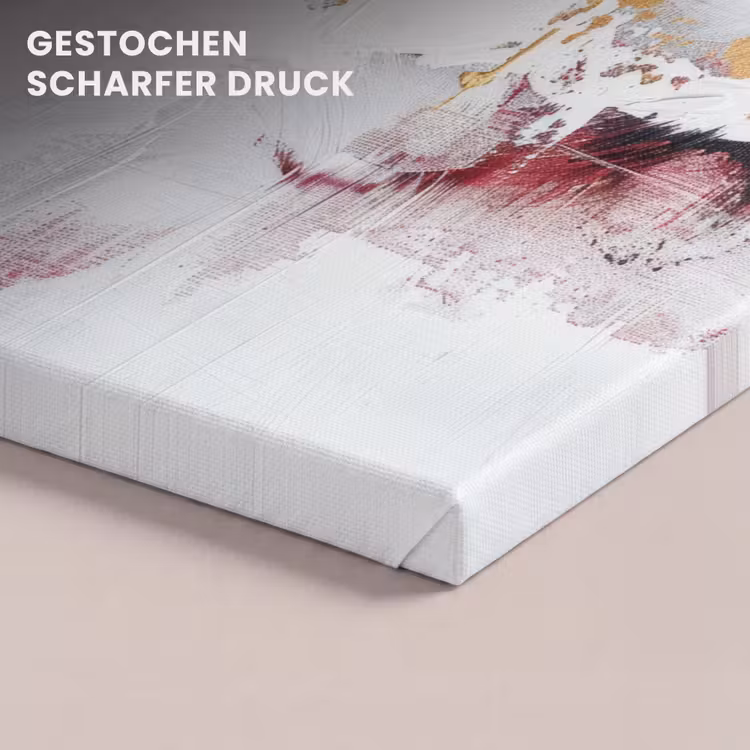 Rood - Marmer - Abstract - Goud - Modern canvas 2cm klein -uniquesellingpoint_afwerking-onlywow_DE