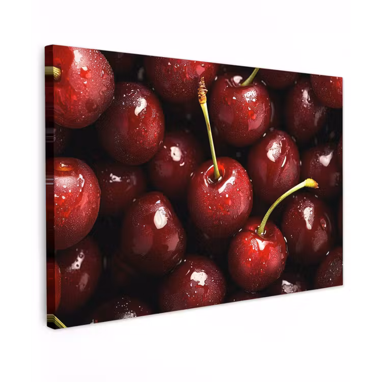 Rood - Fruit - Kersen canvas 2cm klein -z3d