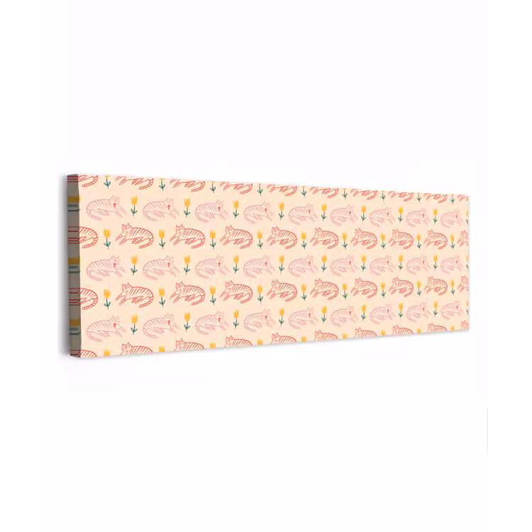 Rood - Roze - Katten - Bloemen canvas 2cm klein 828 -z3d