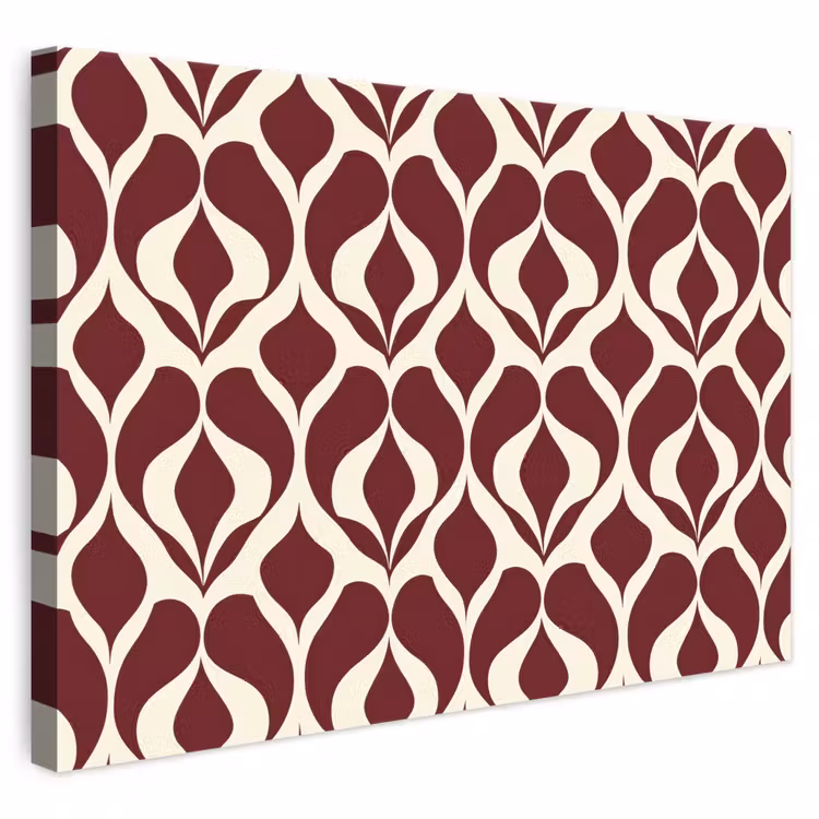 Rood - Druppelpatroon - Grafisch canvas 2cm klein 34 -3d