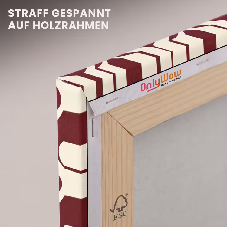 Rood - Druppelpatroon - Grafisch canvas 2cm klein 34 -uniquesellingpoint_afwerking-onlywow_DE