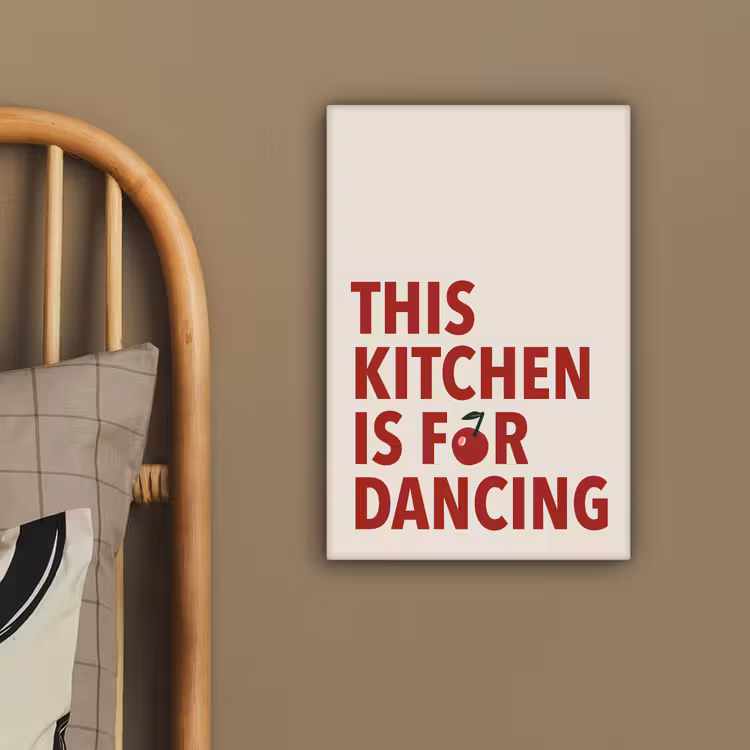 Rood - Quote - Kersen canvas 2cm klein -sfeer3