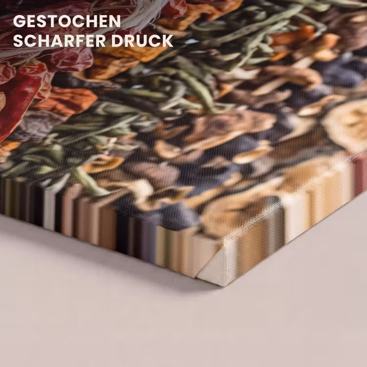 Leinwandbild - Rote Chilischoten – Essen - Rode pepers - Eten canvas 2cm klein