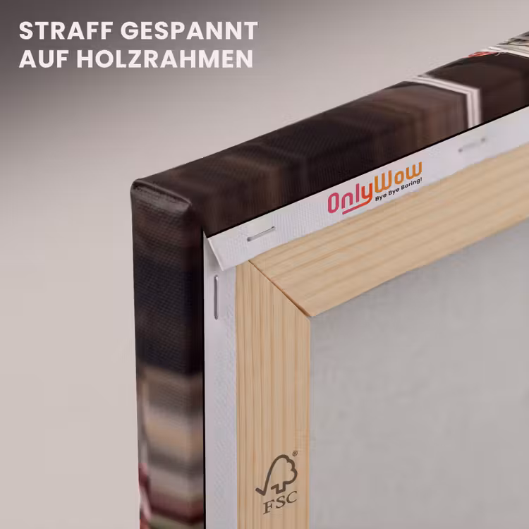 Leinwandbild - Rote Chilischoten – Essen - Rode pepers - Eten canvas 2cm klein