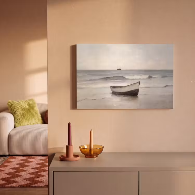 Roeiboot - Zee - Horizon canvas 2cm klein -sfeer1