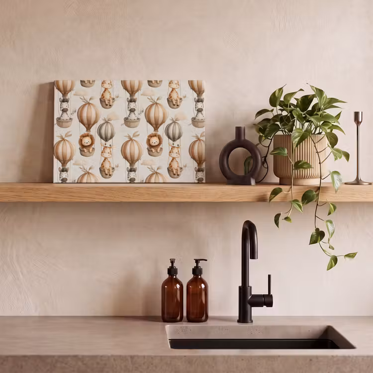 Safari - Luchtballonen - Taupe canvas 2cm klein 34 -sfeer6