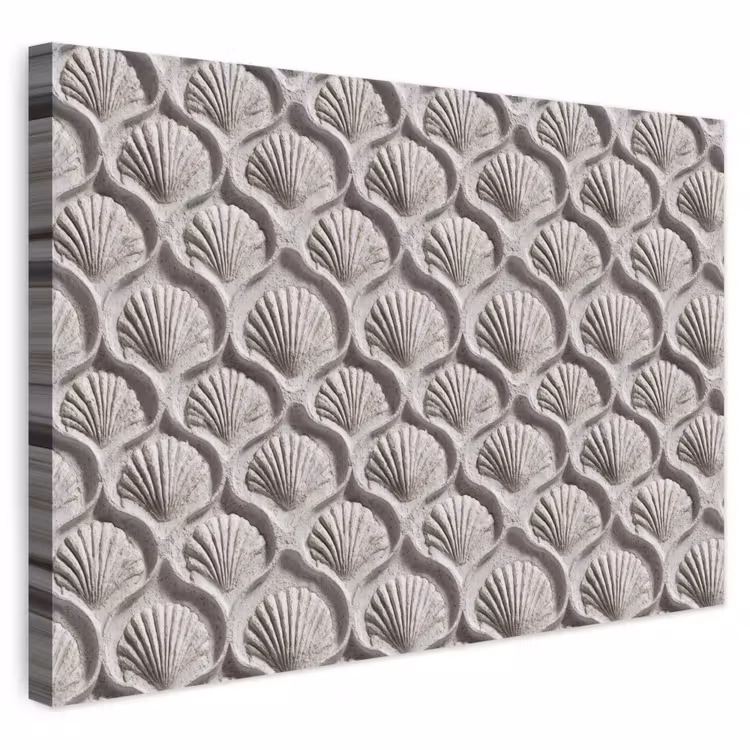 Zand - Schelpenvorm - Grijs canvas 2cm klein 34 -3d