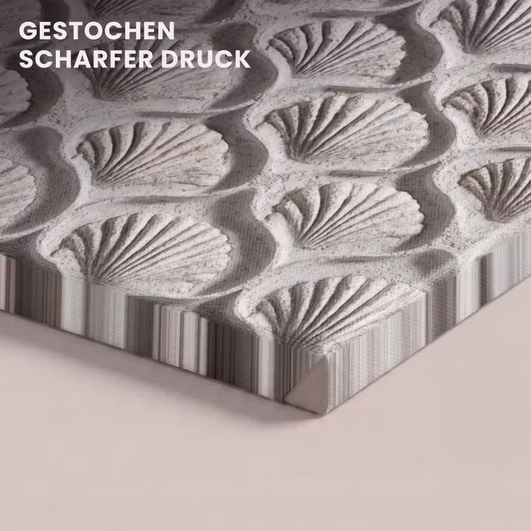 Zand - Schelpenvorm - Grijs canvas 2cm klein 34 -closeup_print_DE