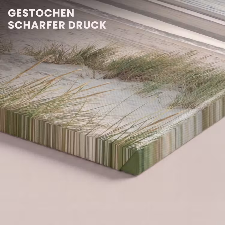 Zandstrand - Bewolkt - Duinen canvas 2cm klein -uniquesellingpoint_afwerking-onlywow_DE