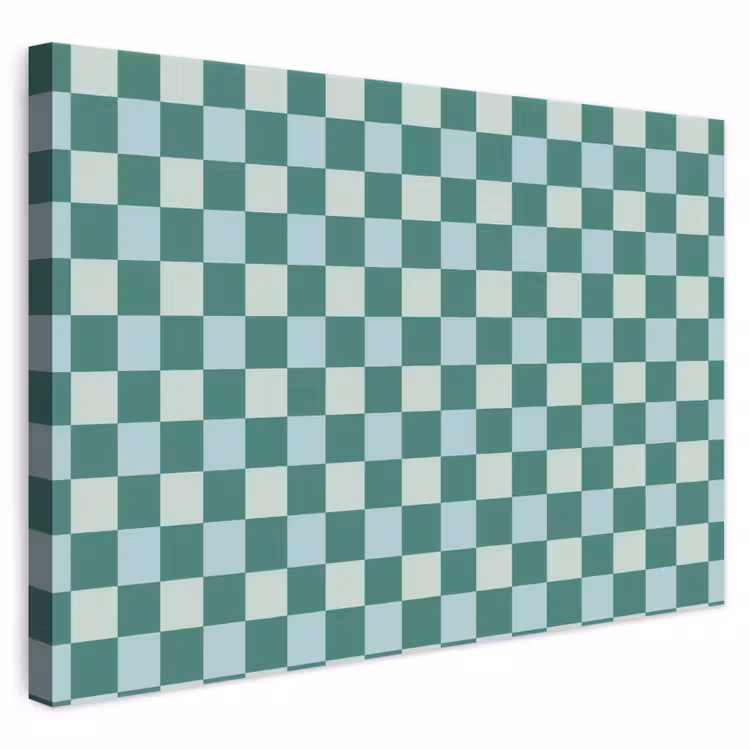 Schaak - Klassiek - Groen canvas 2cm klein 34 -3d