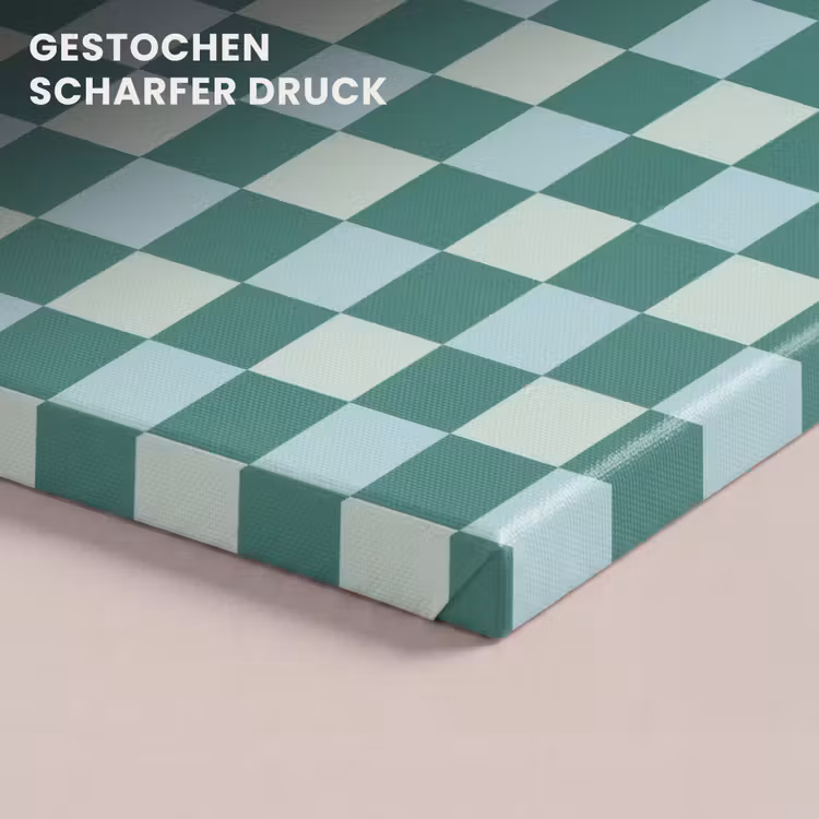 Schaak - Klassiek - Groen canvas 2cm klein 34 -closeup_print_DE