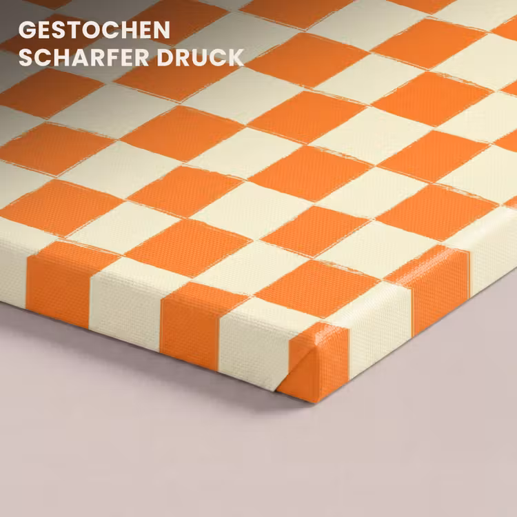 Schaak - Patroon - Oranje canvas 2cm klein 34 -closeup_print_DE