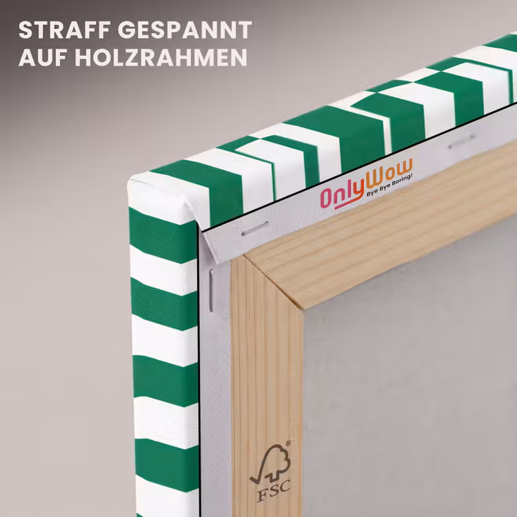 Schaakbord - Golvend - Groen canvas 2cm klein 34 -uniquesellingpoint_afwerking-onlywow_DE
