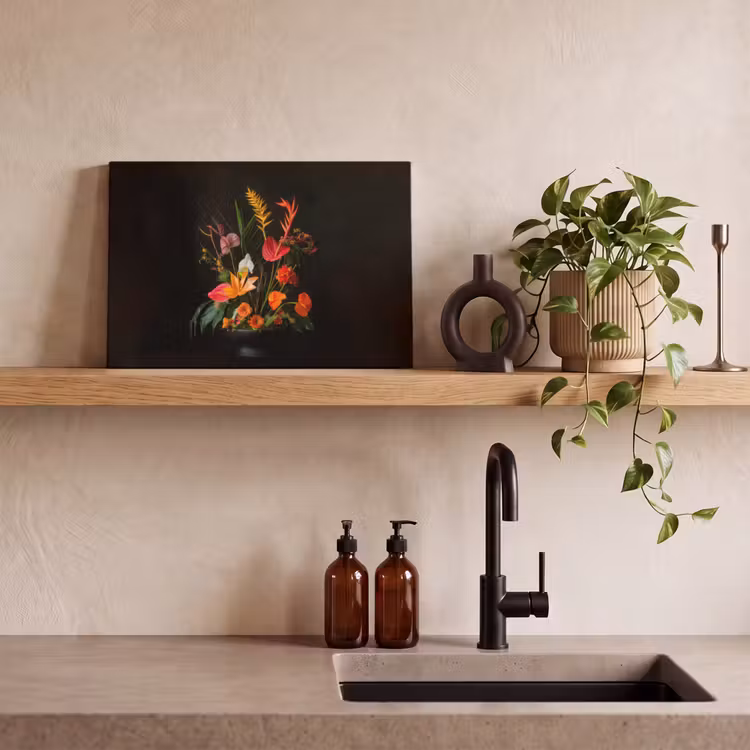 Schaal - Boeket - Bloemen canvas 2cm klein -sfeer3