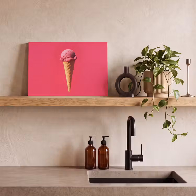 Schepijs - Roze - Hoorntje canvas 2cm klein -sfeer6