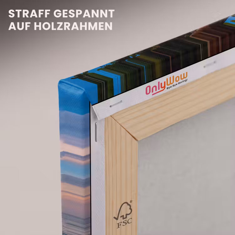 Schommel - Strand - Zonsondergang - Natuur - Oranje canvas 2cm klein -uniquesellingpoint_afwerking-onlywow_DE