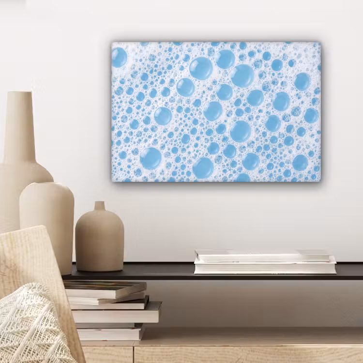 Schuim - Bubbels - Blauw canvas 2cm klein -closeup_print_DE