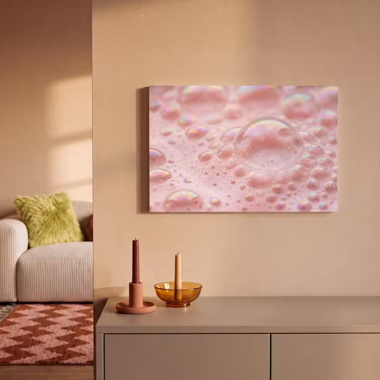 Schuim - Structuur - Roze canvas 2cm klein -sfeer1