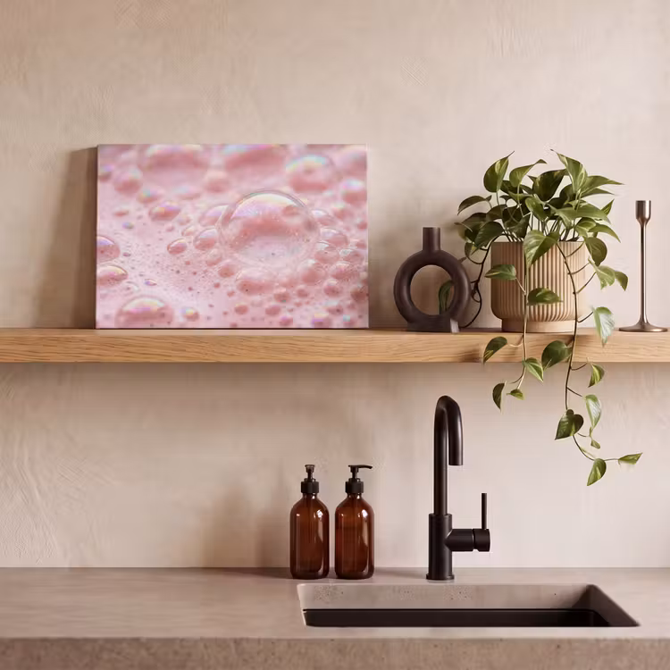 Schuim - Structuur - Roze canvas 2cm klein -sfeer6