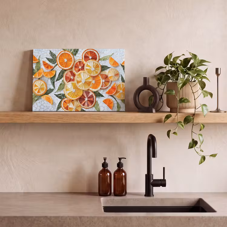 Schijfjes - Fruit - Oranje - Mozaïek canvas 2cm klein -closeup_print_DE