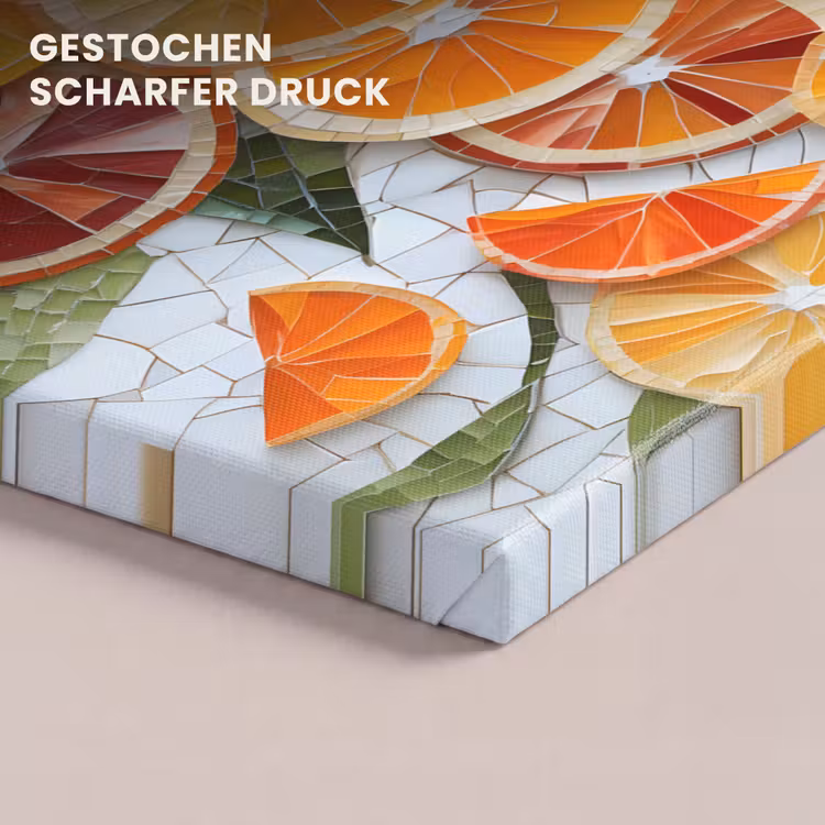 Schijfjes - Fruit - Oranje - Mozaïek canvas 2cm klein -uniquesellingpoint_afwerking-onlywow_DE