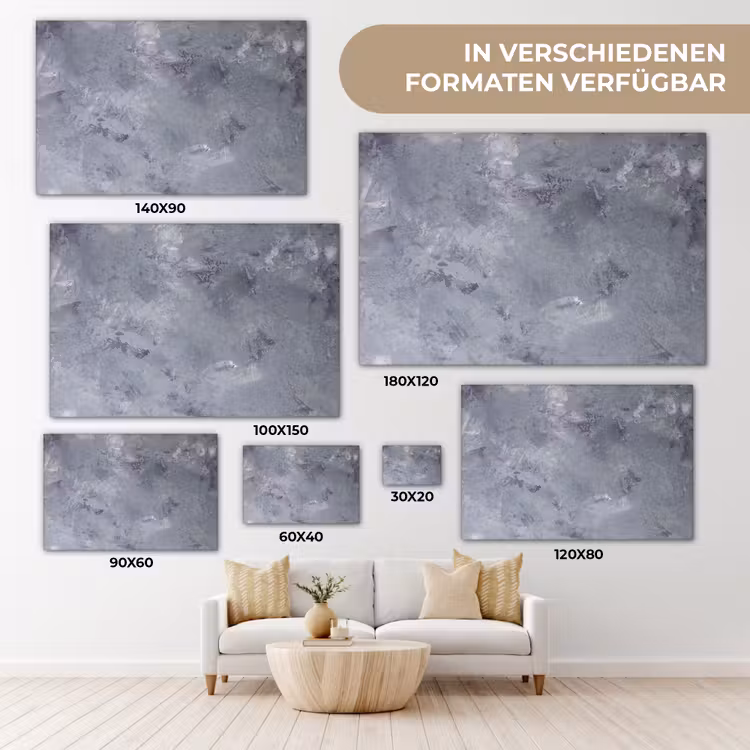Leisteen - Beton - Retro - Structuren - Grijs - Rustiek canvas 2cm klein -Xsfeer8_DE