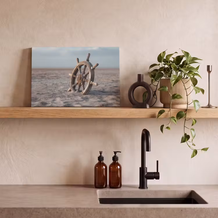 Scheepsstuur - Hout - Bruin - Zand canvas 2cm klein -closeup_print_DE