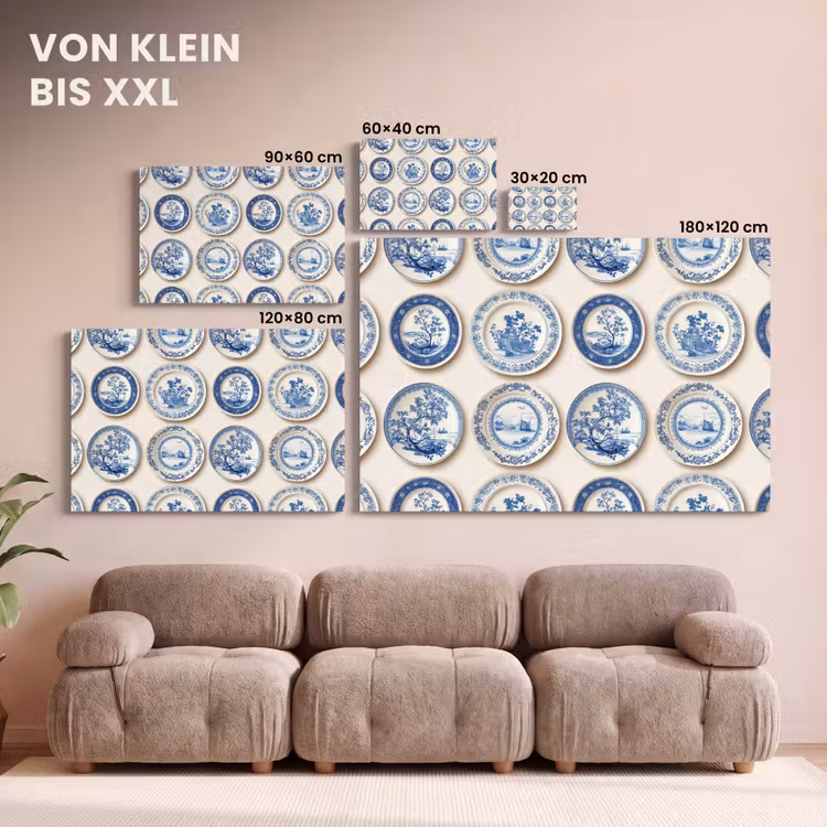 Borden - Bomen - Planten - Blauw canvas 2cm klein 34 -Xsfeer8_DE