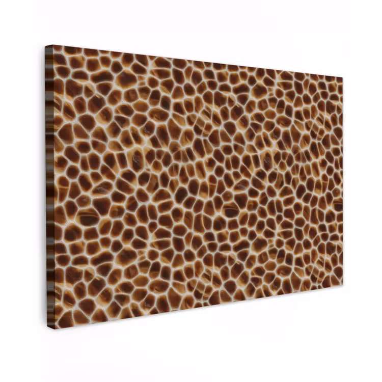 Schildpad - Bruin - Patroon canvas 2cm klein 34 -z3d